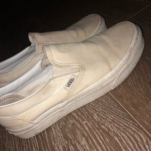 WHITE SLIP ON VANS